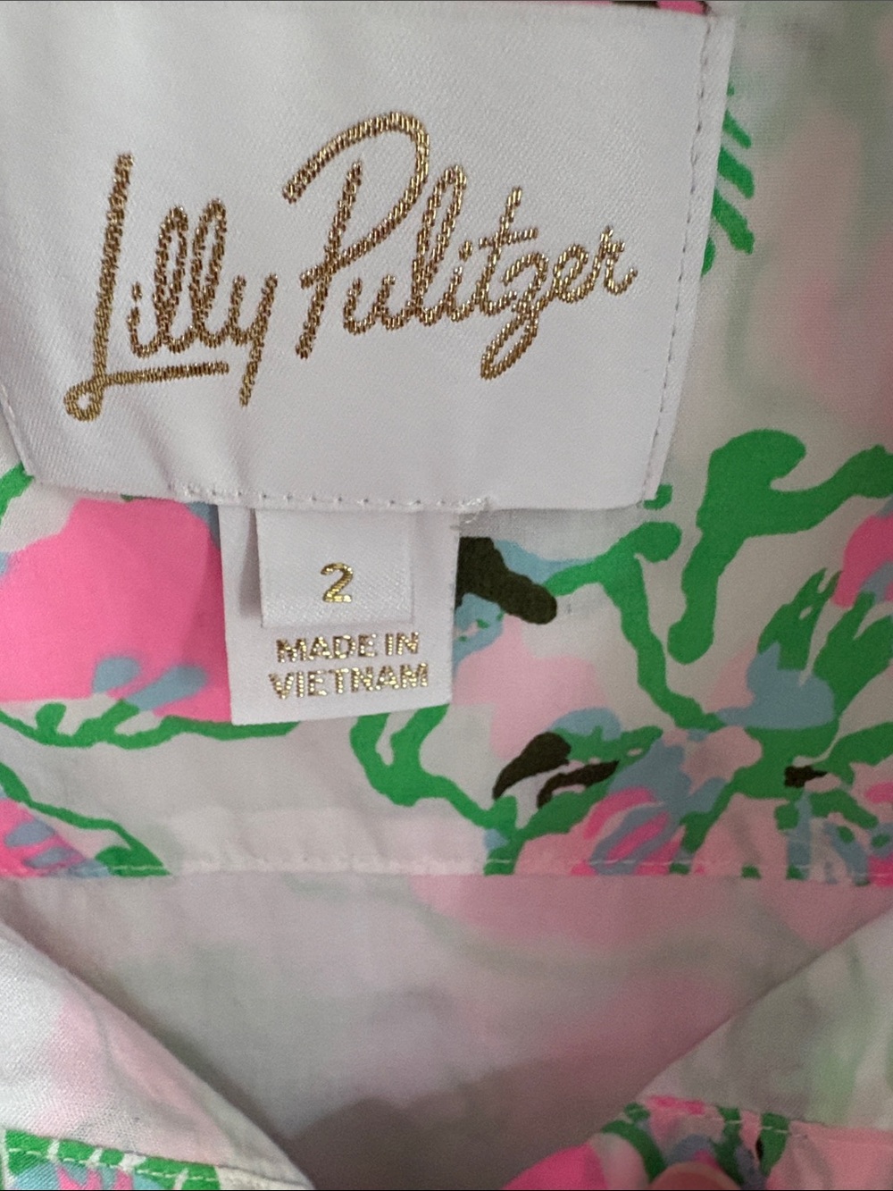 Lilly Pulitzer Pink, Green & White Floral Dress - Picture 2 of 5